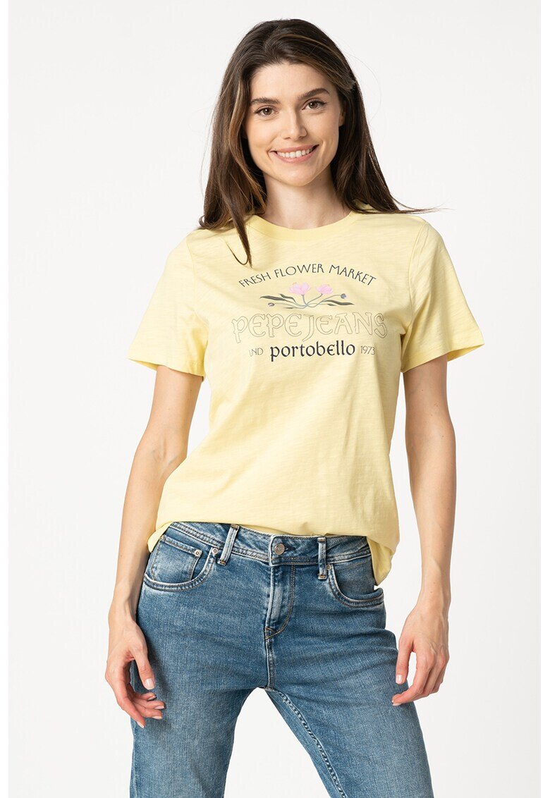 Pepe Jeans London Tricou cu imprimeu text Aisha - Pled.ro