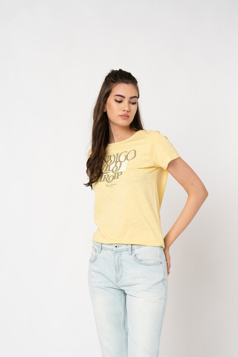 Pepe Jeans London Tricou cu imprimeu text Amina - Pled.ro