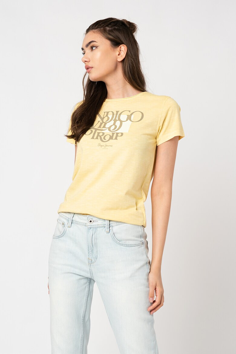 Pepe Jeans London Tricou cu imprimeu text Amina - Pled.ro