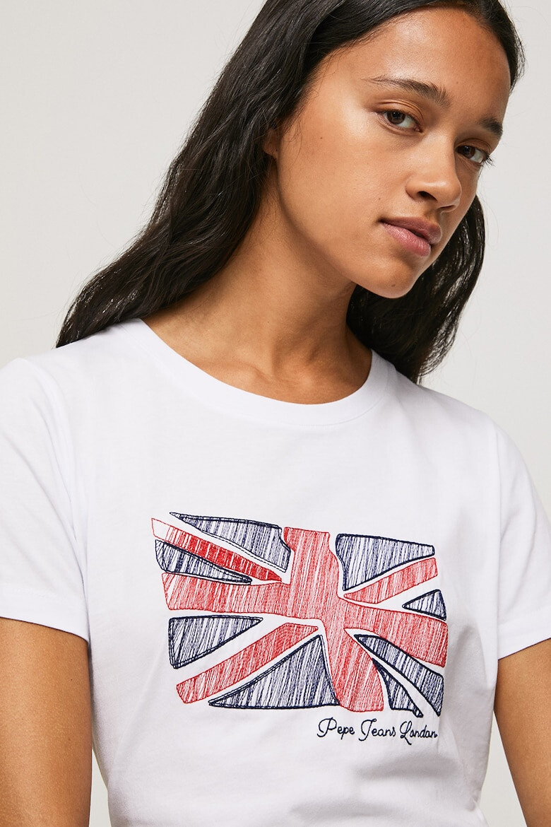 Pepe Jeans London Tricou cu logo brodat - Pled.ro