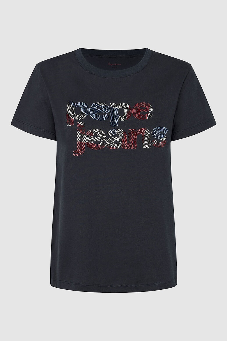 Pepe Jeans London Tricou cu logo din strasuri Fernandine - Pled.ro