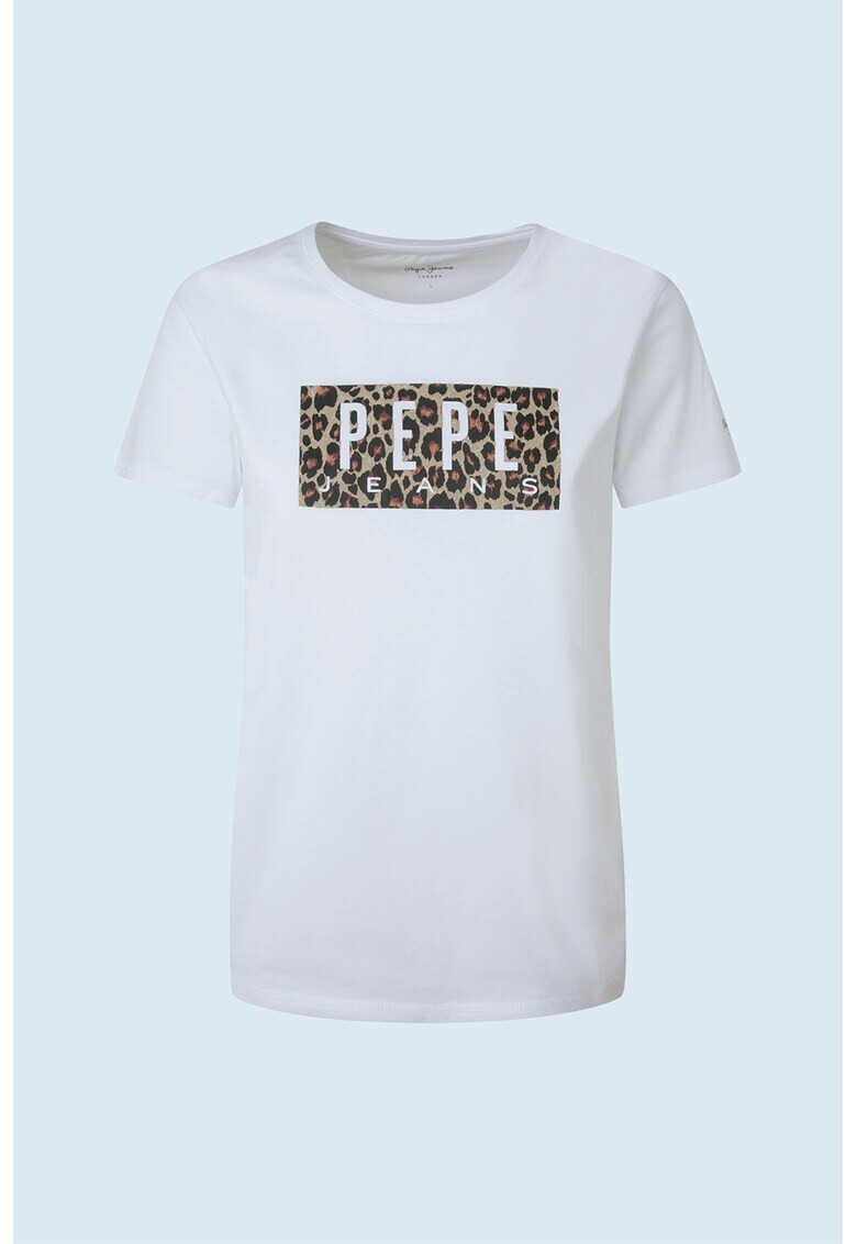 Pepe Jeans London Tricou cu logo si animal print - Pled.ro