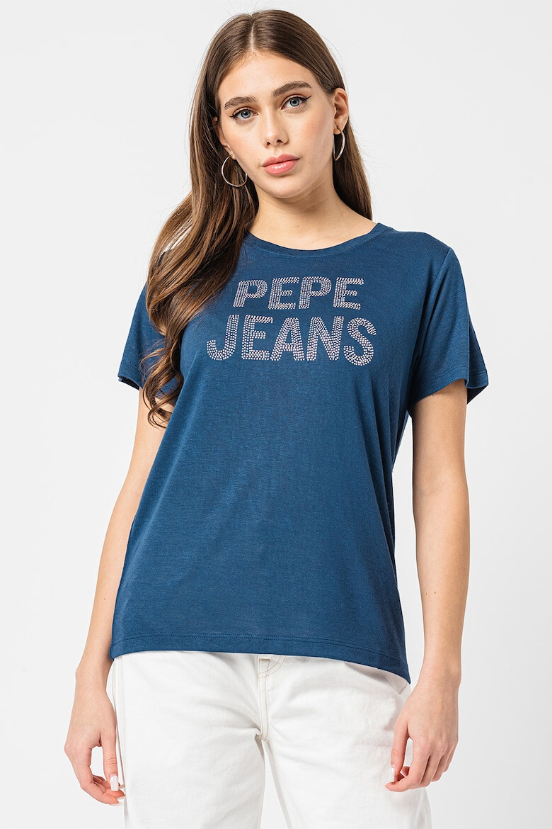 Pepe Jeans London Tricou cu strasuri Niko - Pled.ro