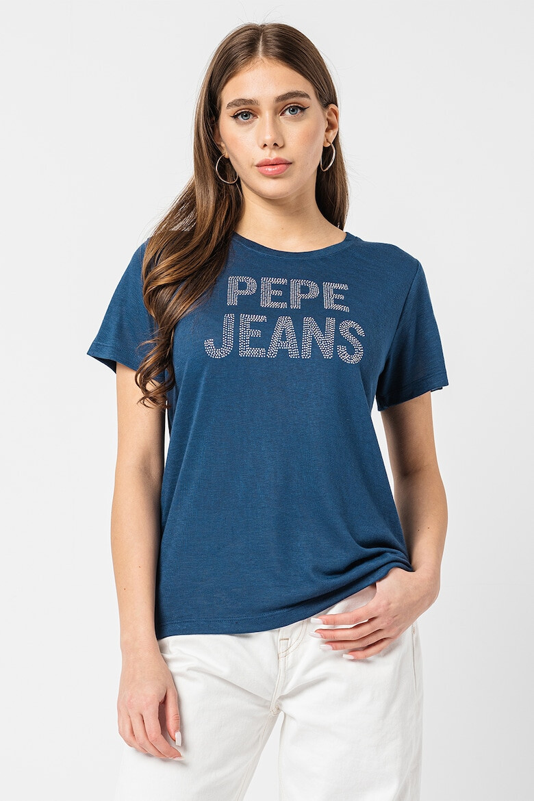 Pepe Jeans London Tricou cu strasuri Niko - Pled.ro