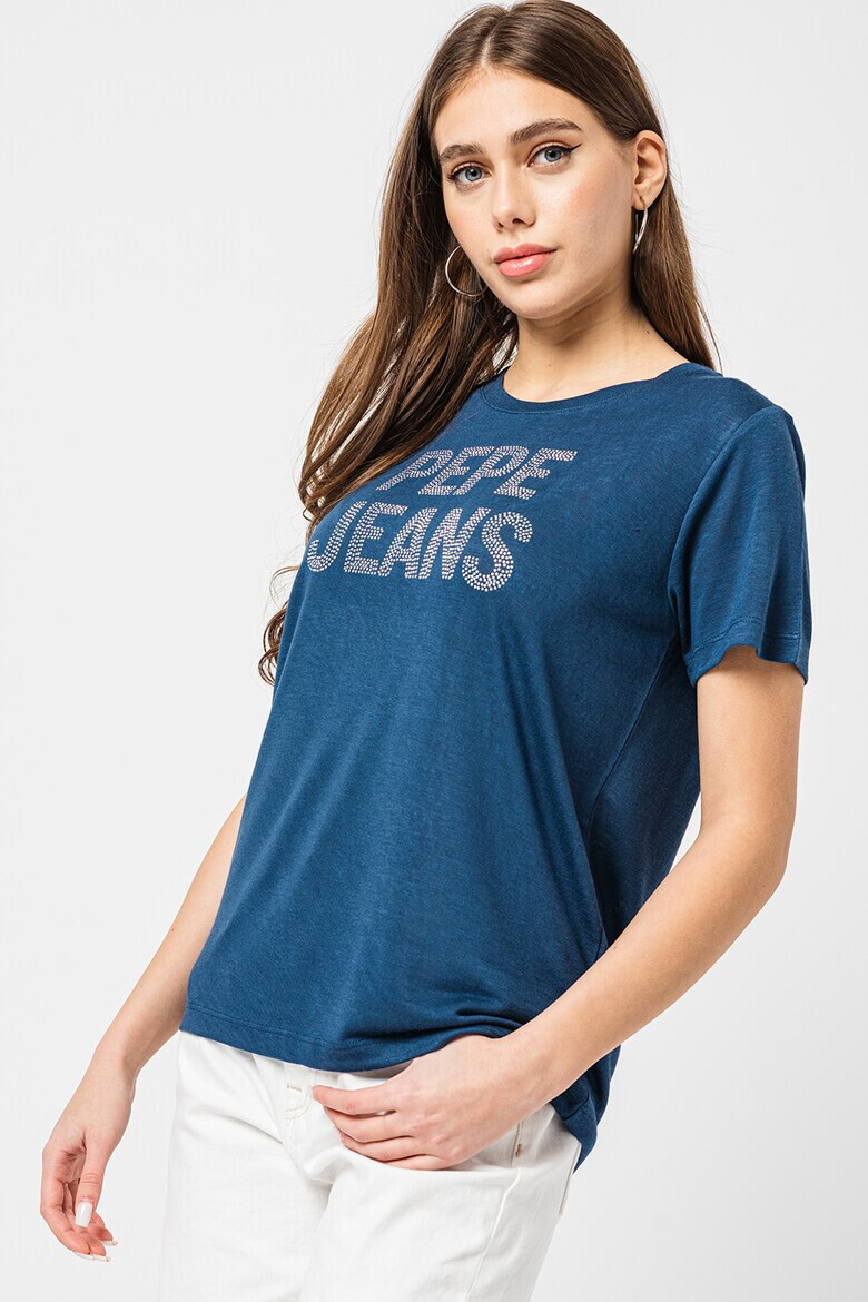 Pepe Jeans London Tricou cu strasuri Niko - Pled.ro