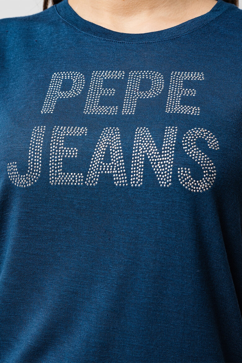 Pepe Jeans London Tricou cu strasuri Niko - Pled.ro