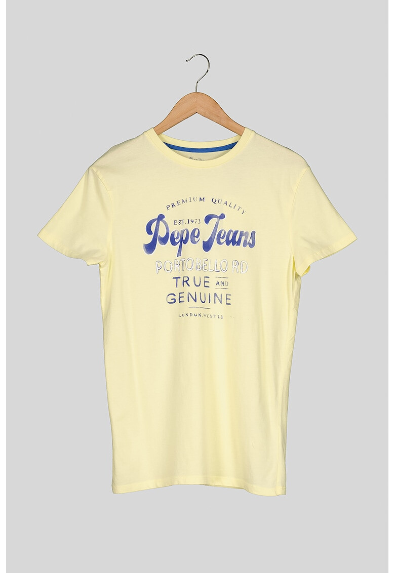 Pepe Jeans London Tricou de bumbac cu imprimeu logo - Pled.ro