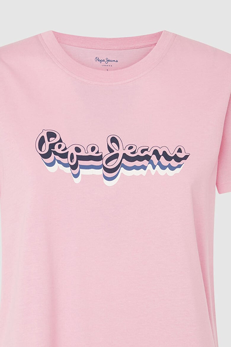 Pepe Jeans London Tricou de bumbac cu imprimeu logo - Pled.ro