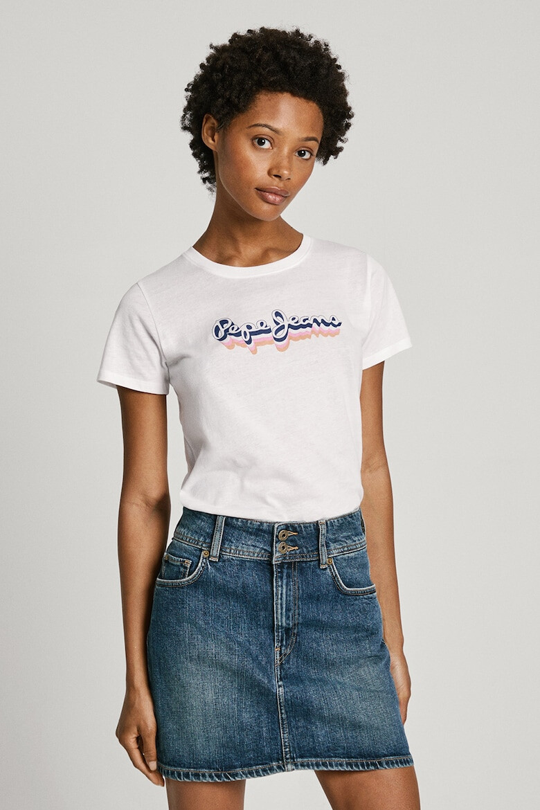 Pepe Jeans London Tricou de bumbac cu imprimeu logo - Pled.ro