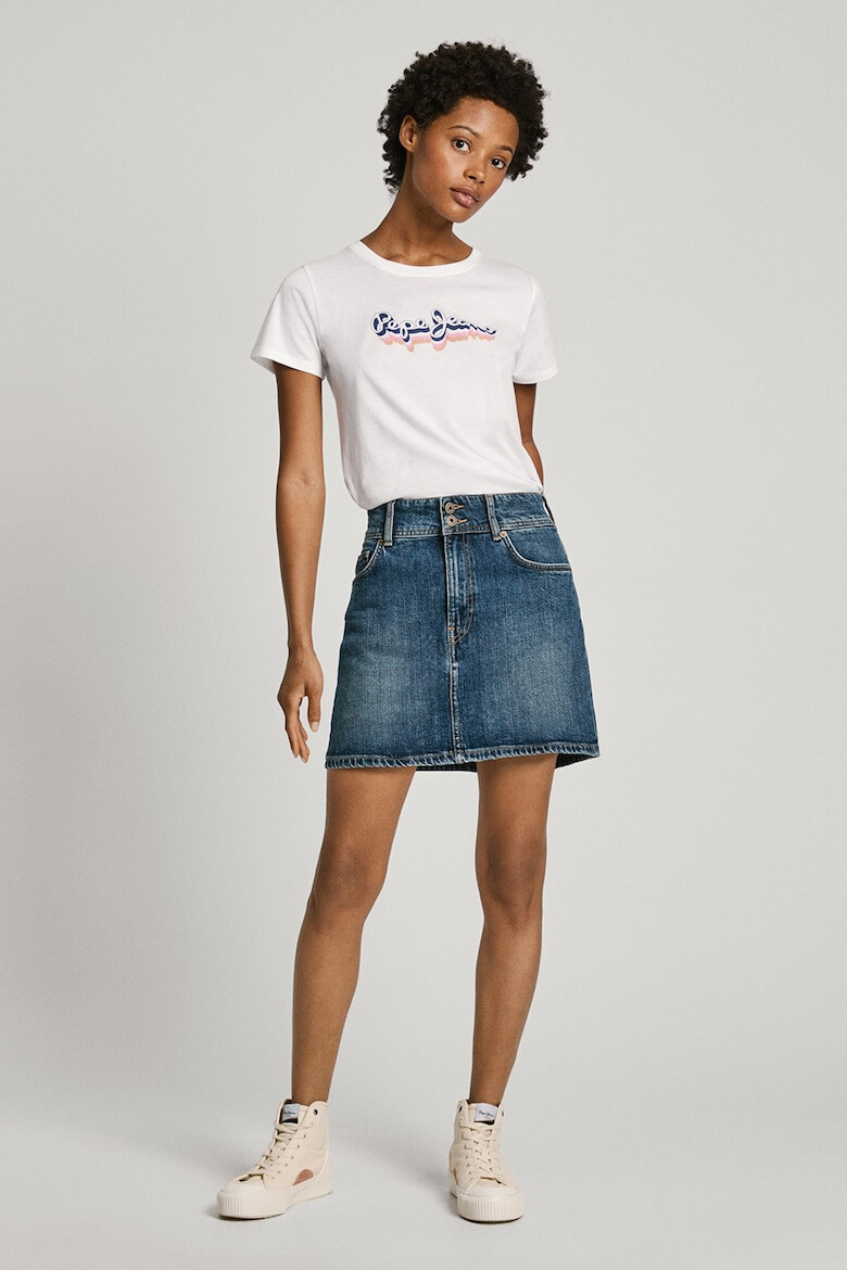 Pepe Jeans London Tricou de bumbac cu imprimeu logo - Pled.ro