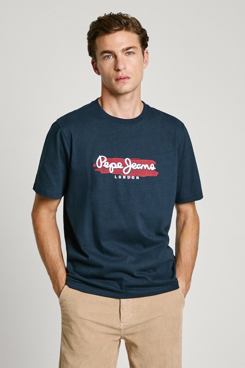 Pepe Jeans London Tricou de bumbac cu imprimeu logo - Pled.ro