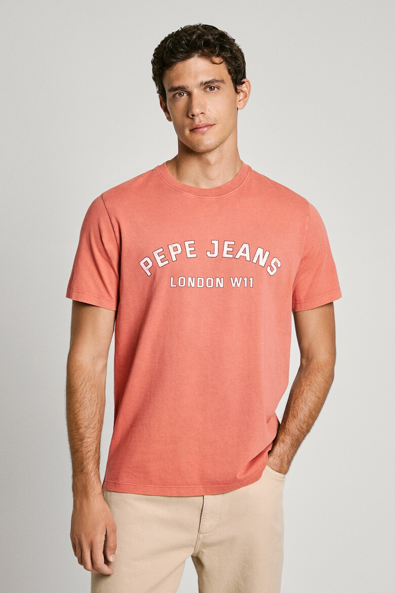 Pepe Jeans London Tricou de bumbac cu imprimeu logo Aldridge - Pled.ro