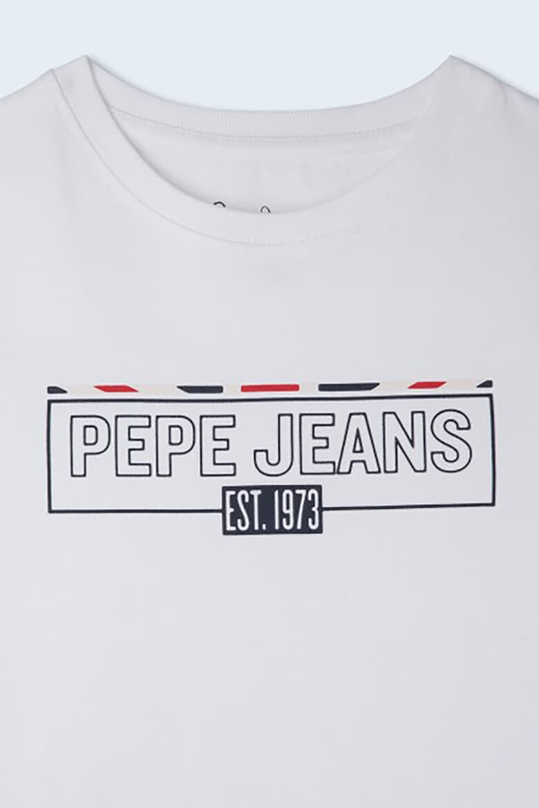 Pepe Jeans London Tricou de bumbac cu imprimeu logo Castiel - Pled.ro