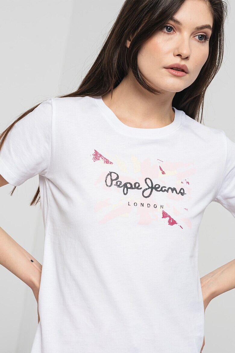 Pepe Jeans London Tricou de bumbac cu imprimeu logo Kallan - Pled.ro