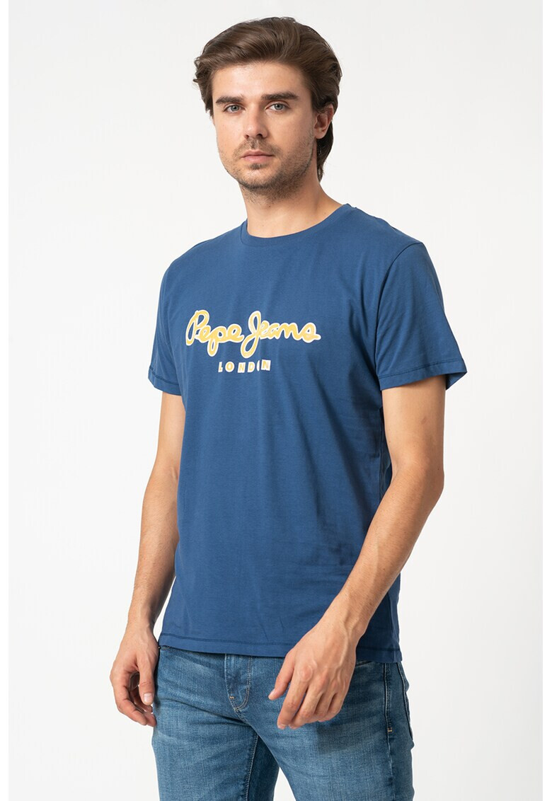 Pepe Jeans London Tricou de bumbac cu imprimeu logo Merton - Pled.ro