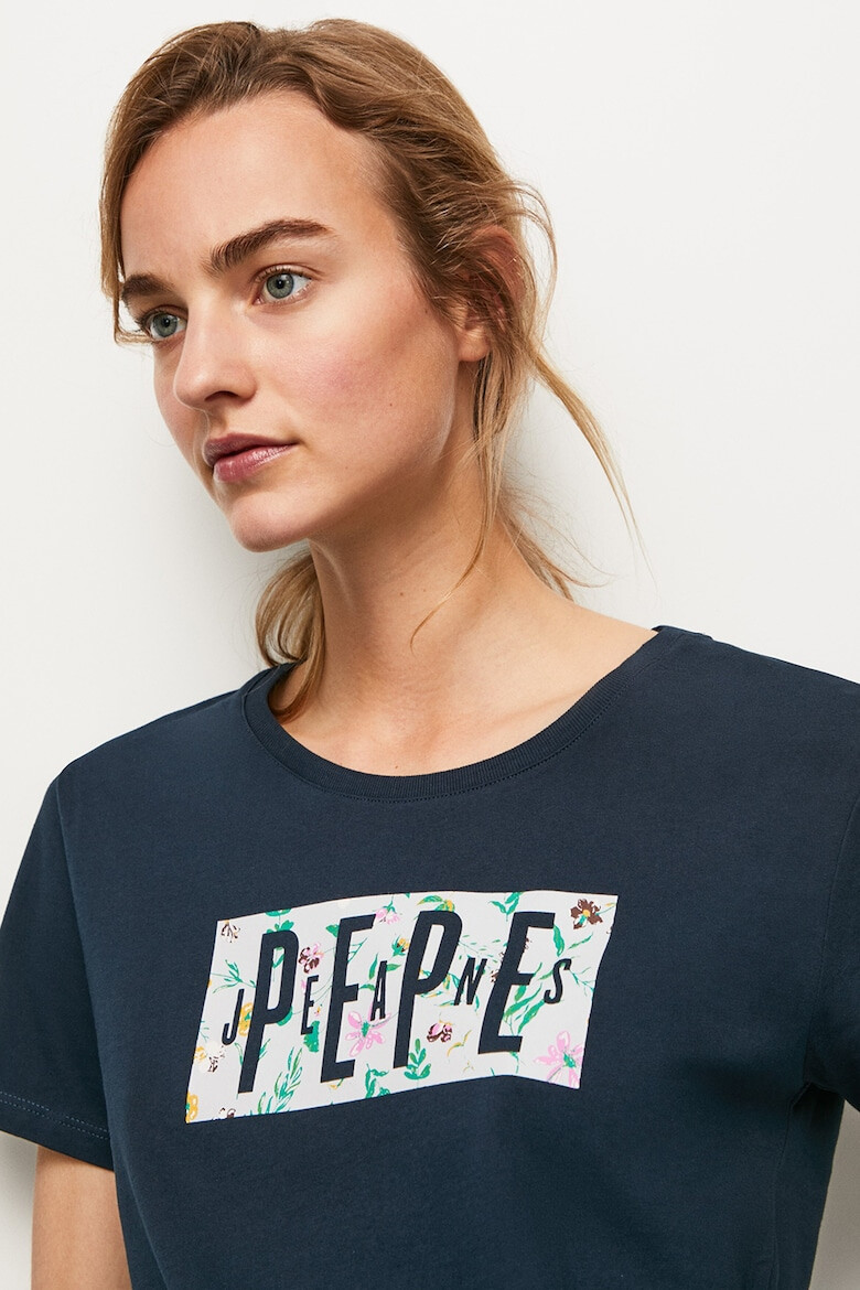 Pepe Jeans London Tricou de bumbac cu imprimeu logo Patsy - Pled.ro