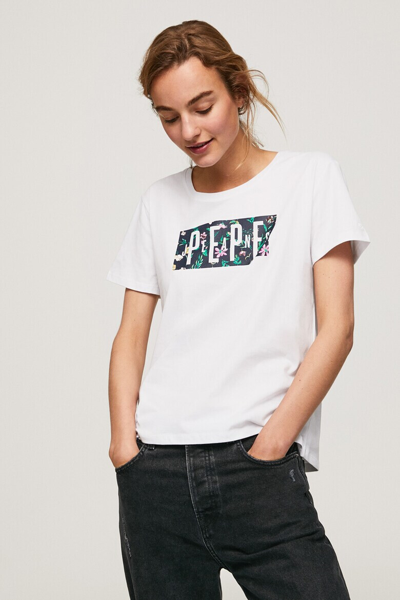 Pepe Jeans London Tricou de bumbac cu imprimeu logo Patsy - Pled.ro