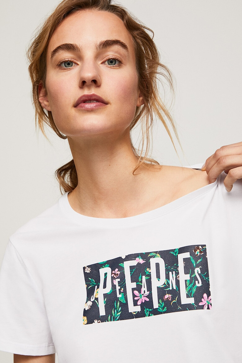 Pepe Jeans London Tricou de bumbac cu imprimeu logo Patsy - Pled.ro