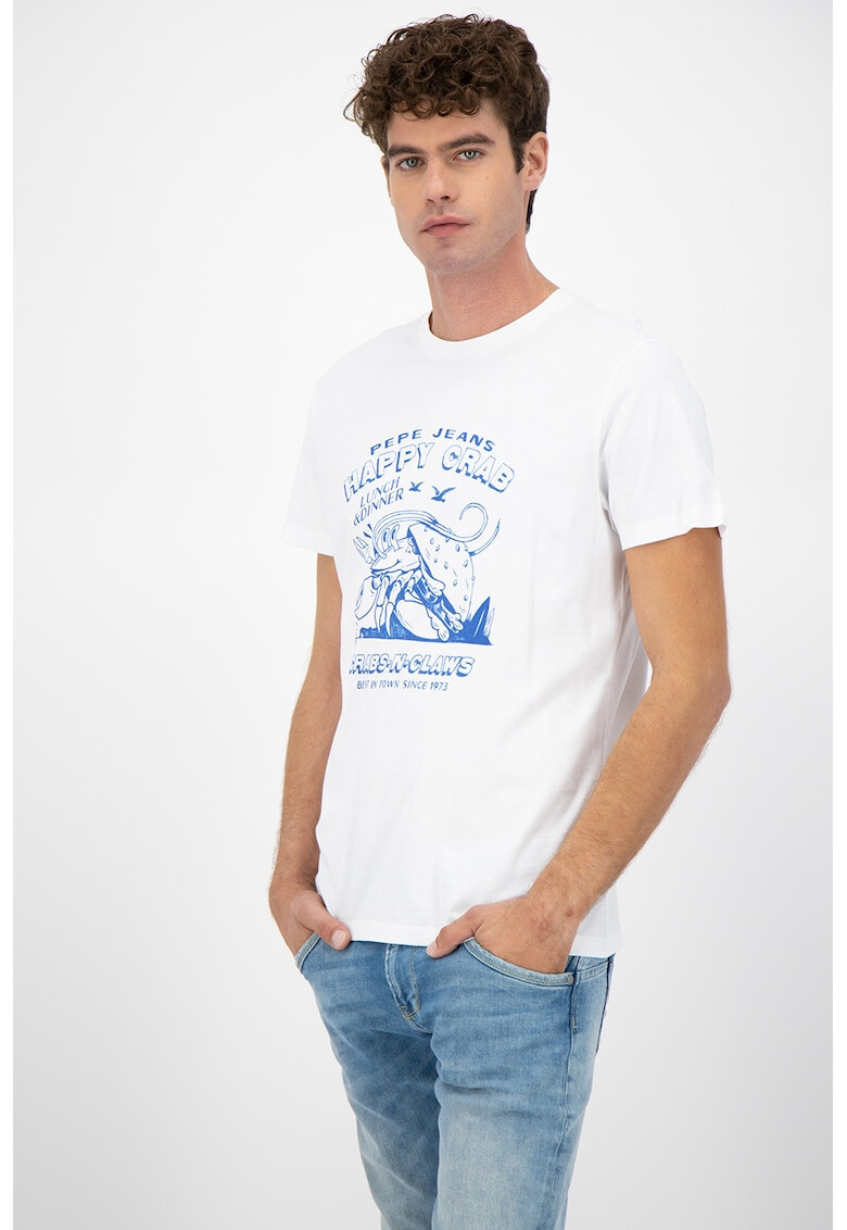 Pepe Jeans London Tricou de bumbac cu imprimeu Monty - Pled.ro