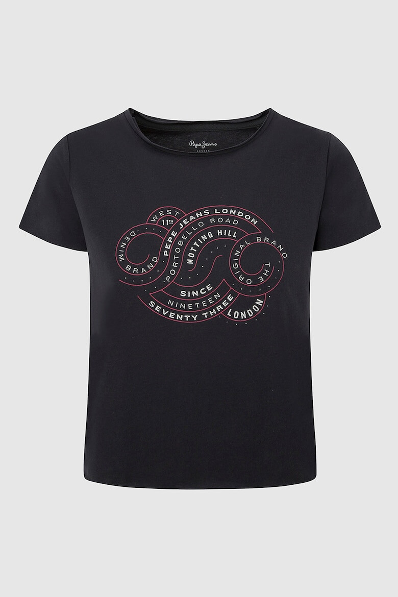 Pepe Jeans London Tricou de bumbac cu imprimeu text - Pled.ro