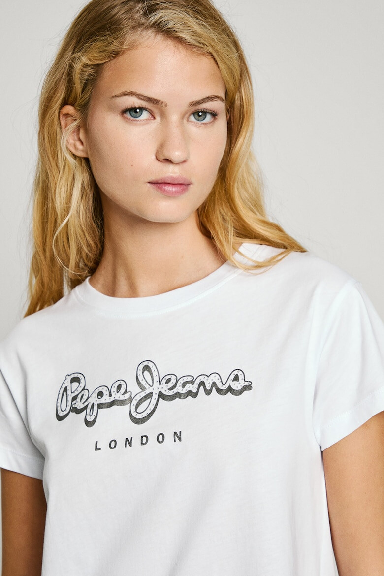 Pepe Jeans London Tricou de bumbac cu logo - Pled.ro