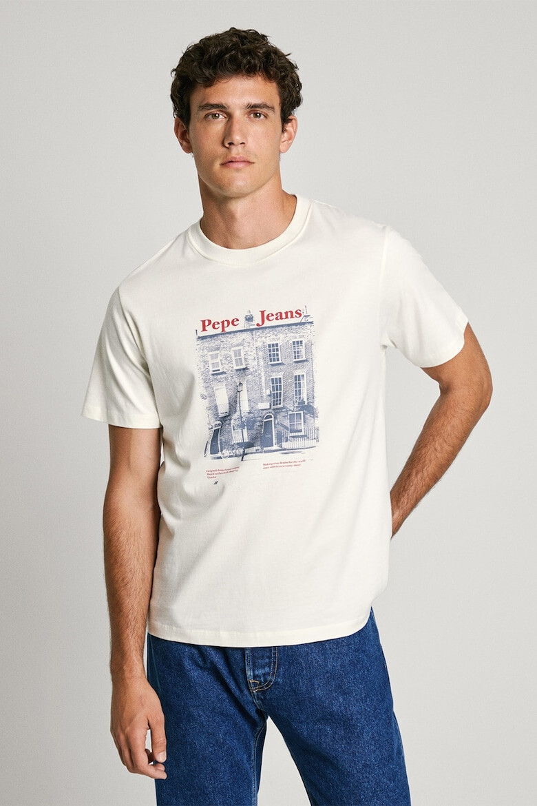 Pepe Jeans London Tricou din bumbac cu imprimeu foto - Pled.ro