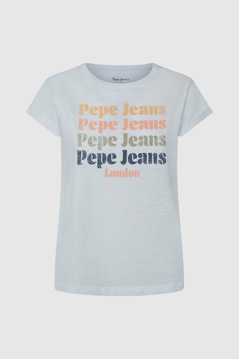 Pepe Jeans London Tricou din bumbac cu imprimeu logo Eileen - Pled.ro