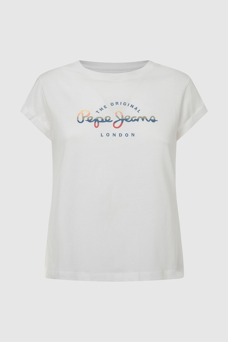 Pepe Jeans London Tricou din bumbac cu imprimeu logo Evette - Pled.ro