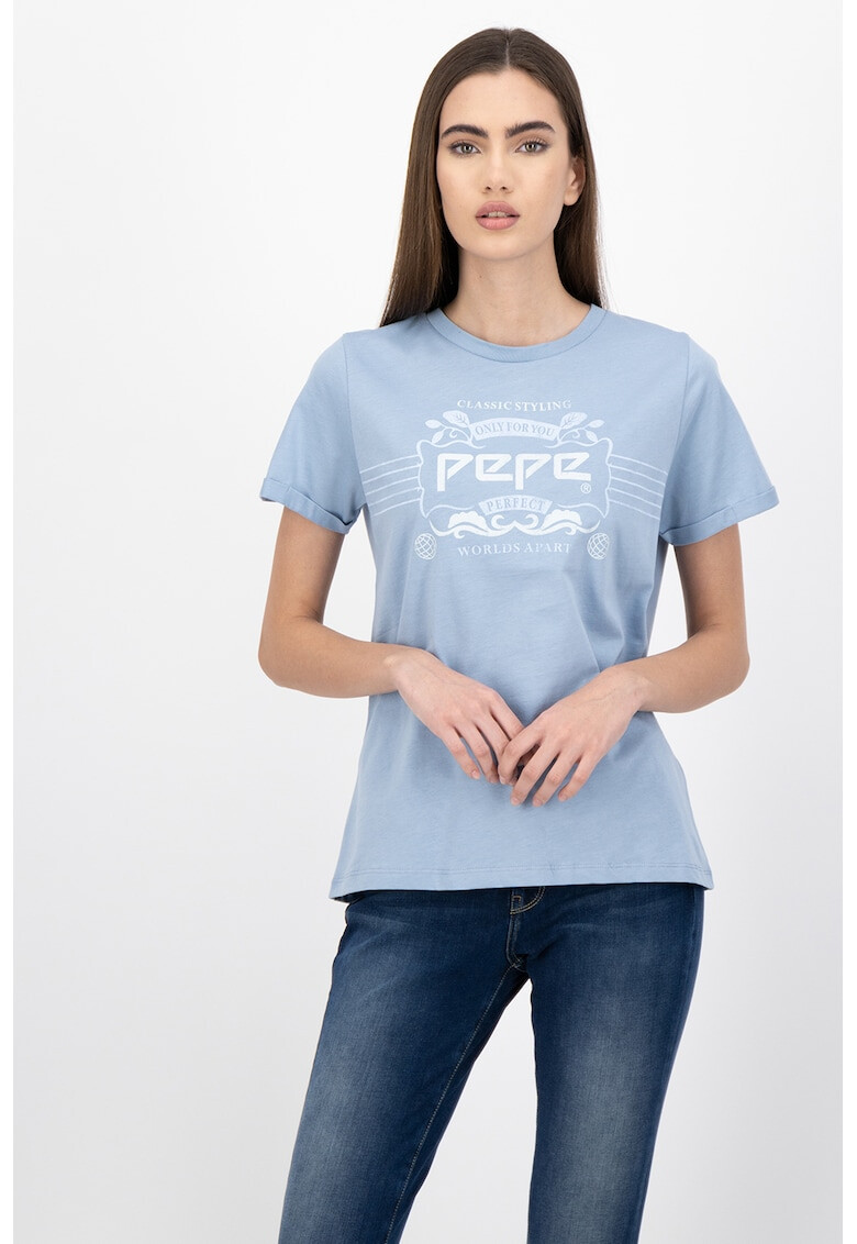 Pepe Jeans London Tricou din bumbac organic cu imprimeu grafic Adette - Pled.ro