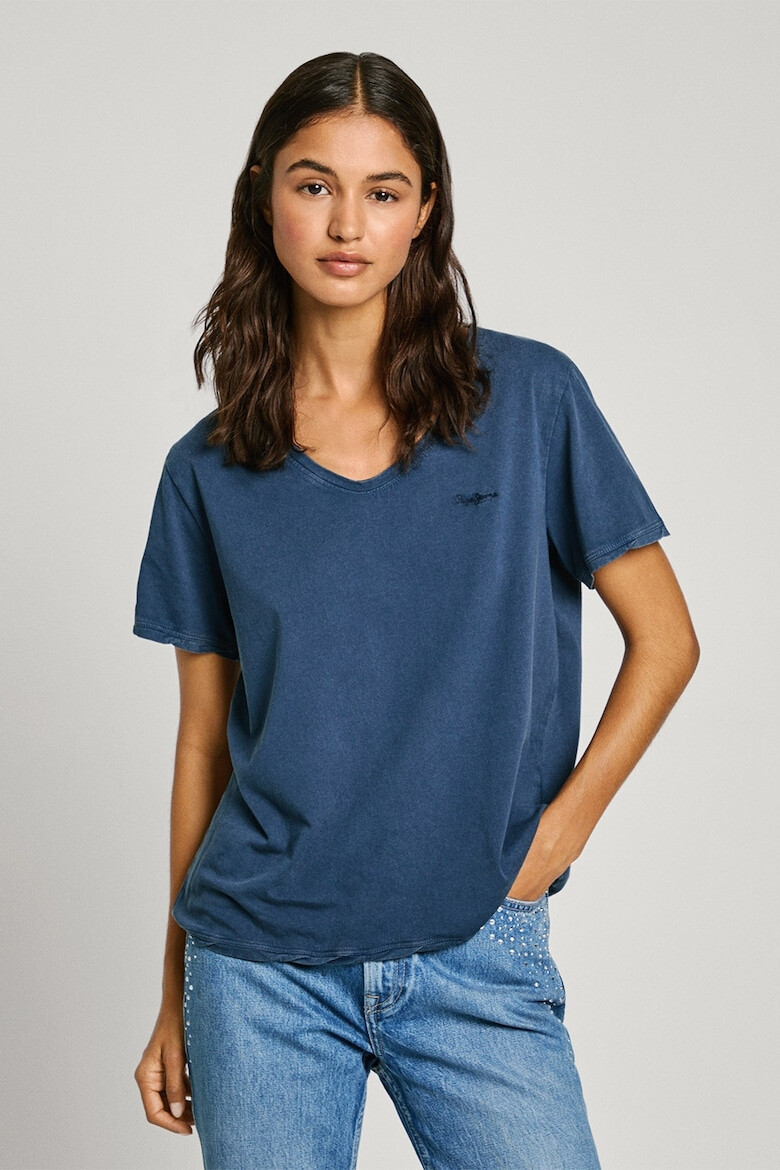 Pepe Jeans London Tricou lejer cu decolteu in V - Pled.ro