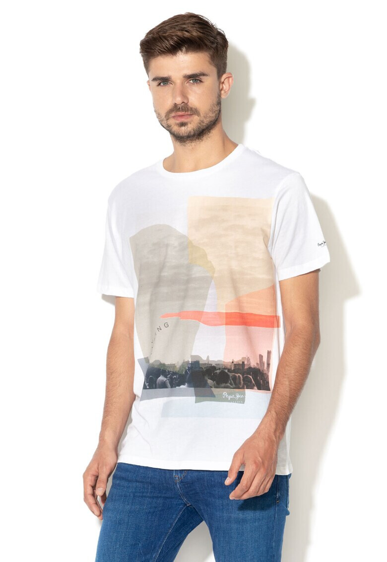 Pepe Jeans London Tricou lejer cu imprimeu grafic Wilfred - Pled.ro