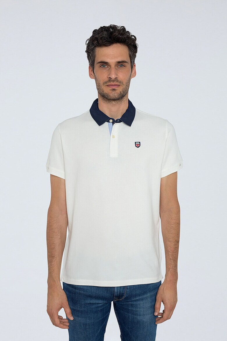 Pepe Jeans London Tricou polo regular fit cu guler contrastant Peter - Pled.ro