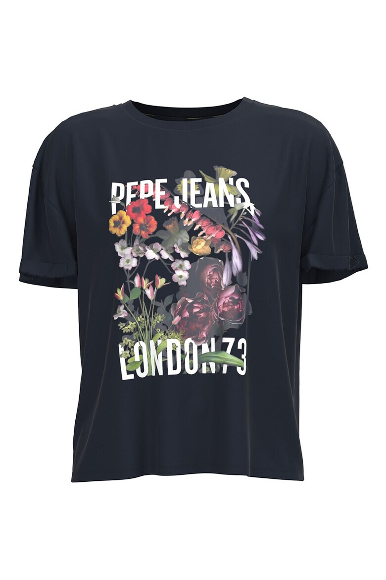 Pepe Jeans London Tricou regular fit cu decolteu la baza gatului Pauline - Pled.ro