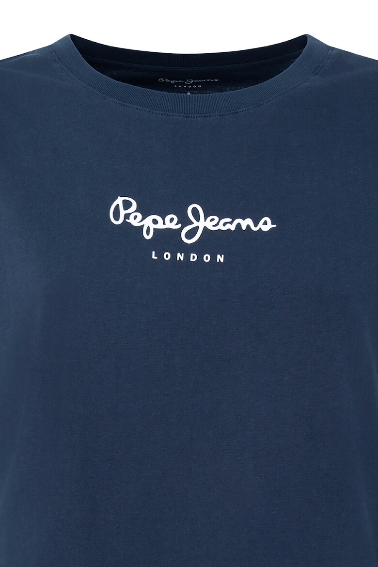 Pepe Jeans London Tricou regular fit cu decolteu rotund si logo - Pled.ro