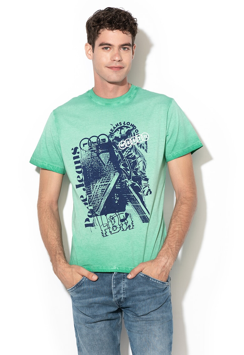 Pepe Jeans London Tricou regular fit cu imprimeu grafic si text Dawson - Pled.ro