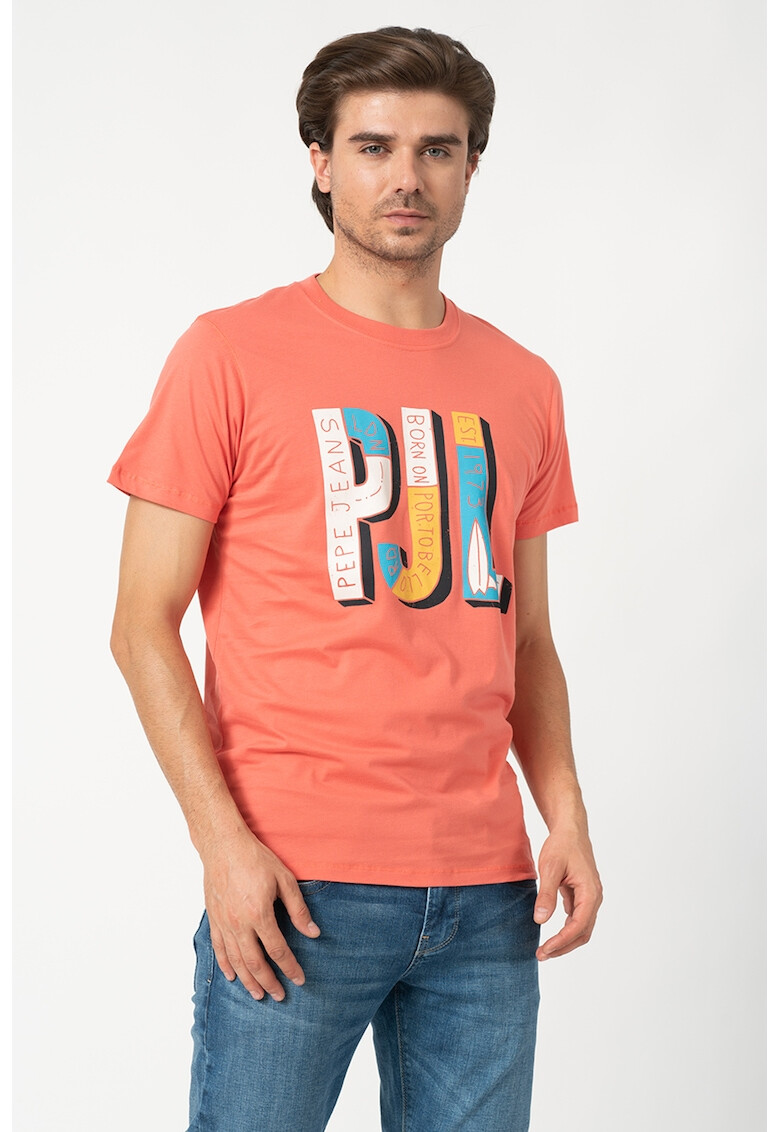 Pepe Jeans London Tricou regular fit cu imprimeu logo Sampson - Pled.ro