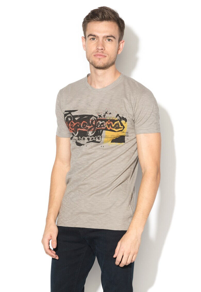 Pepe Jeans London Tricou slim fit cu imprimeu grafic Amersham - Pled.ro