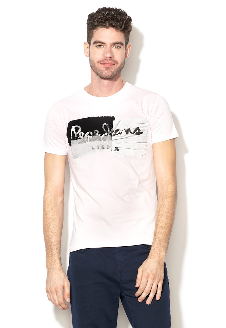 Pepe Jeans London Tricou slim fit cu imprimeu grafic Stepney - Pled.ro