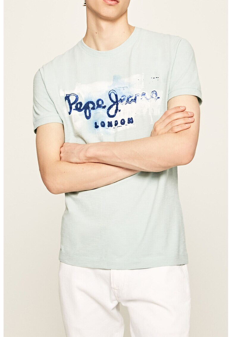 Pepe Jeans London Tricou slim fit cu imprimeu logo Golders - Pled.ro