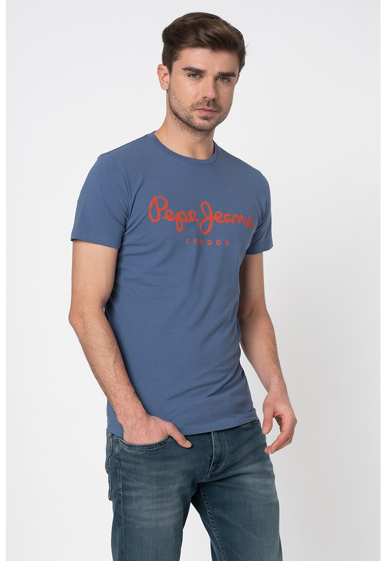 Pepe Jeans London Tricou slim fit cu imprimeu logo Original - Pled.ro