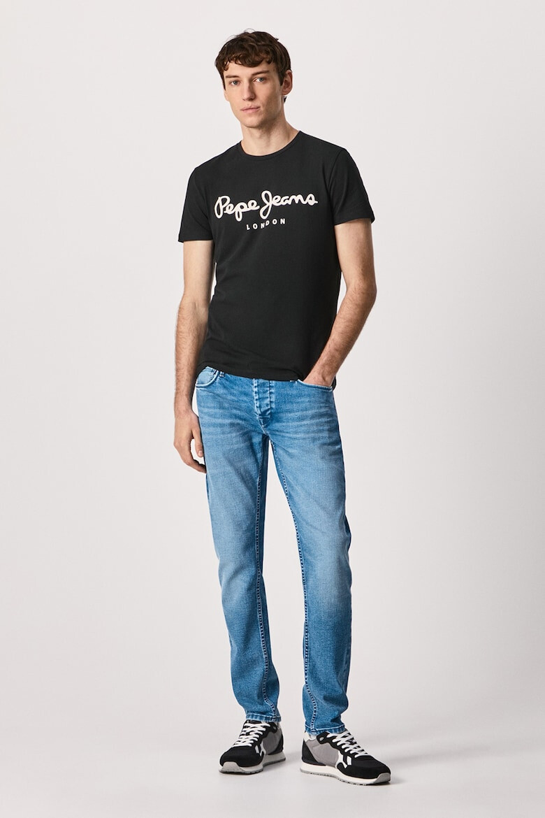 Pepe Jeans London Tricou slim fit cu imprimeu logo supradimensionat Original - Pled.ro