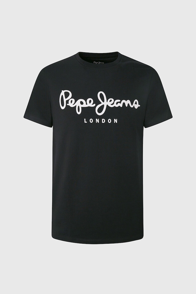 Pepe Jeans London Tricou slim fit cu imprimeu logo supradimensionat Original - Pled.ro