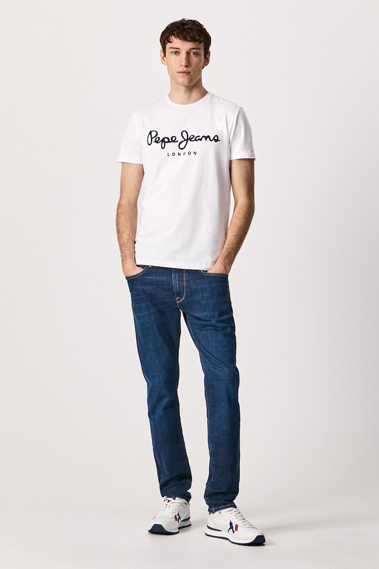 Pepe Jeans London Tricou slim fit cu imprimeu logo supradimensionat Original - Pled.ro