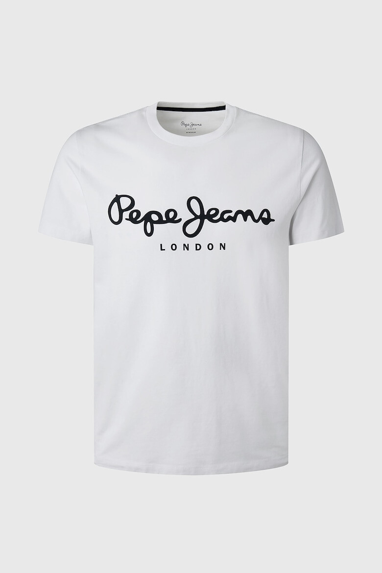 Pepe Jeans London Tricou slim fit cu imprimeu logo supradimensionat Original - Pled.ro