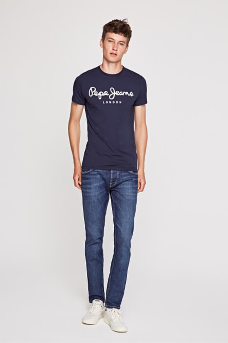 Pepe Jeans London Tricou slim fit cu imprimeu logo supradimensionat Original - Pled.ro