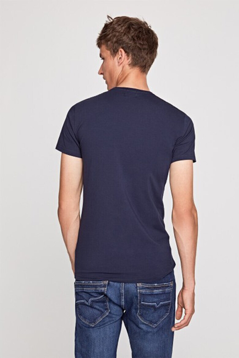 Pepe Jeans London Tricou slim fit cu imprimeu logo supradimensionat Original - Pled.ro