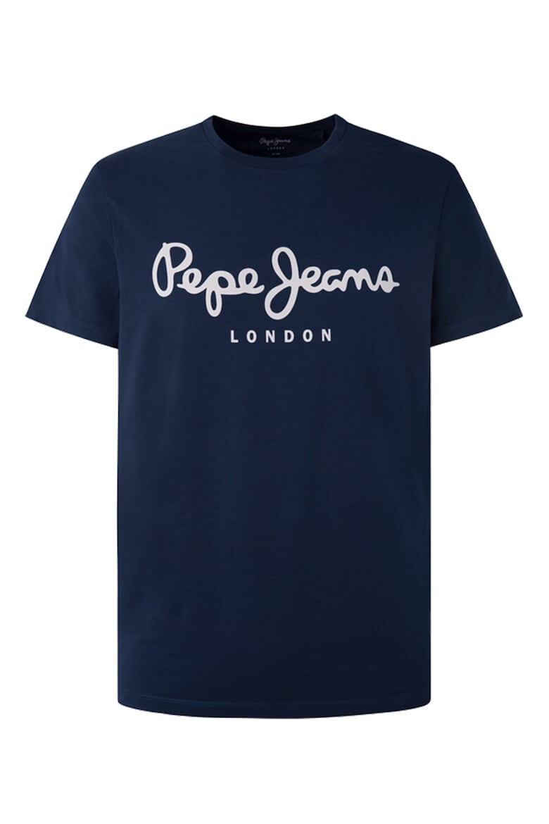 Pepe Jeans London Tricou slim fit cu imprimeu logo supradimensionat Original - Pled.ro