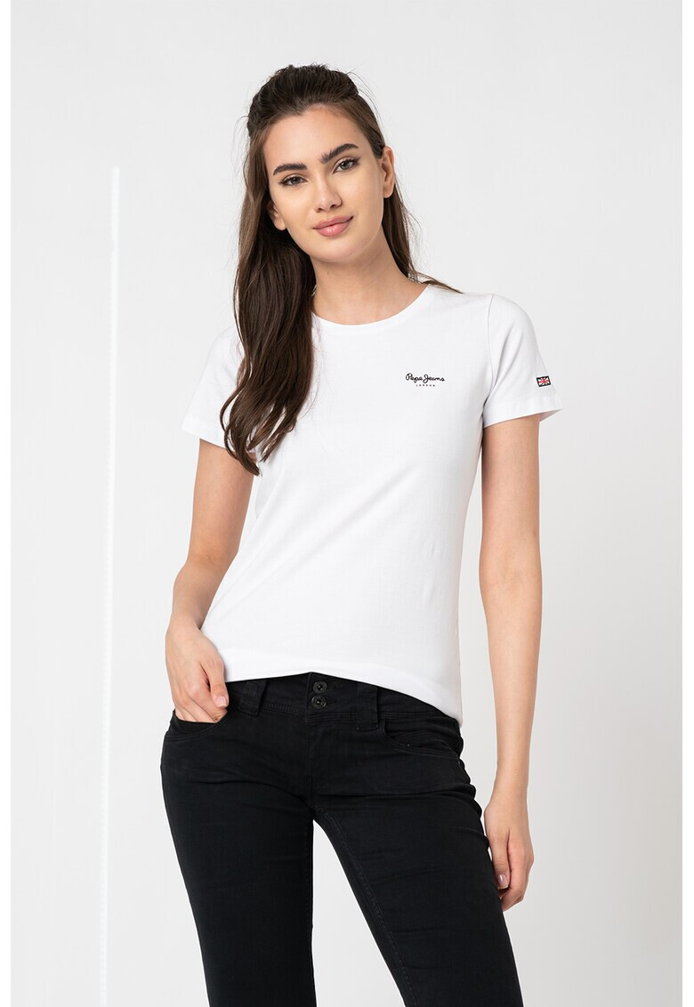 Pepe Jeans London Tricou slim fit cu logo Esther - Pled.ro