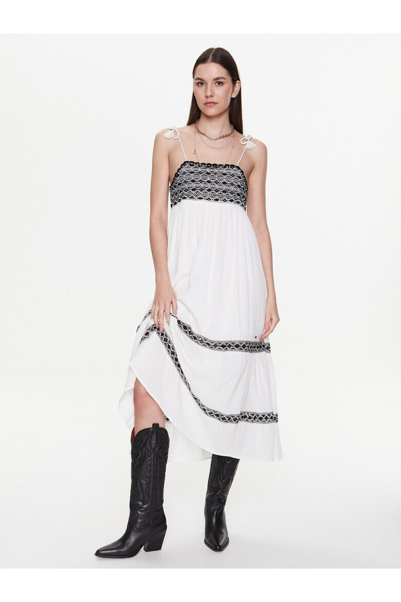 Pepe Jeans Rochie dama 302590704 Bumbac Ecru - Pled.ro