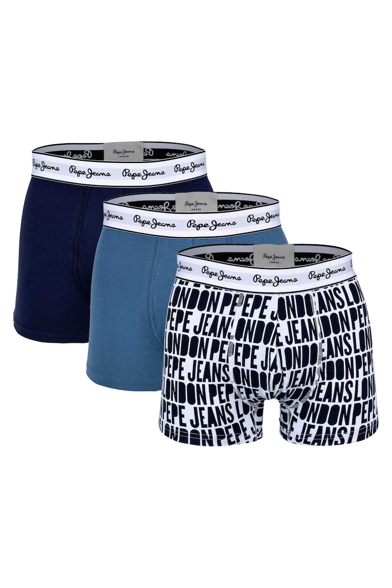 Pepe Jeans Set de boxeri cubanda logo in talie - 3 perechi - Pled.ro